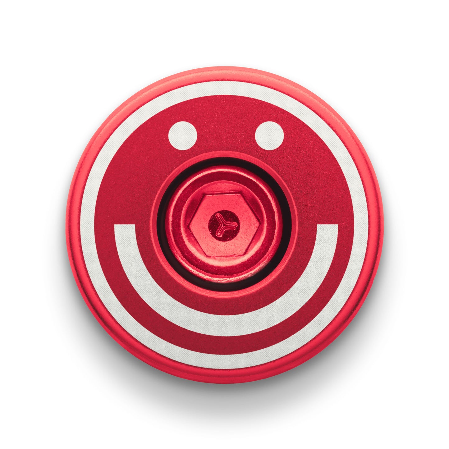 Red bicycle bar end plugs for road and mountain bikes