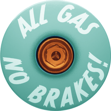 All Gas No Brakes - Custom Bike Headset Cap