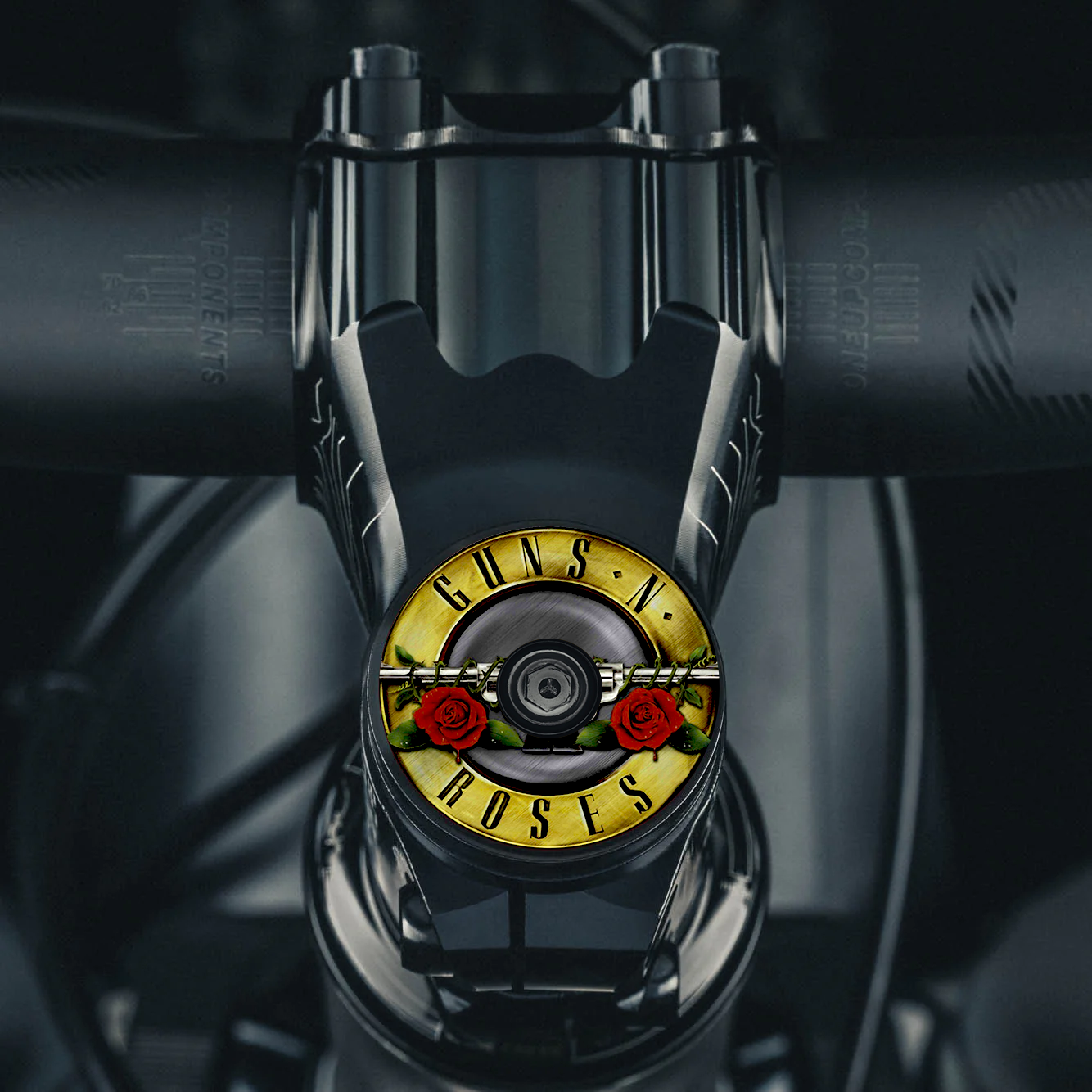 Guns & Roses Custom Bicycle Headset Cap - Dispatch Bike