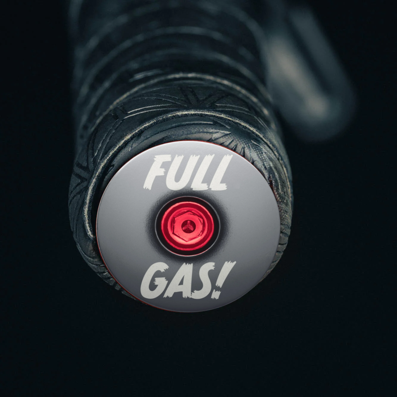 Full Gas! Custom - Black mtb bar end plugs for mountain bike handlebars - Dispatch Bike