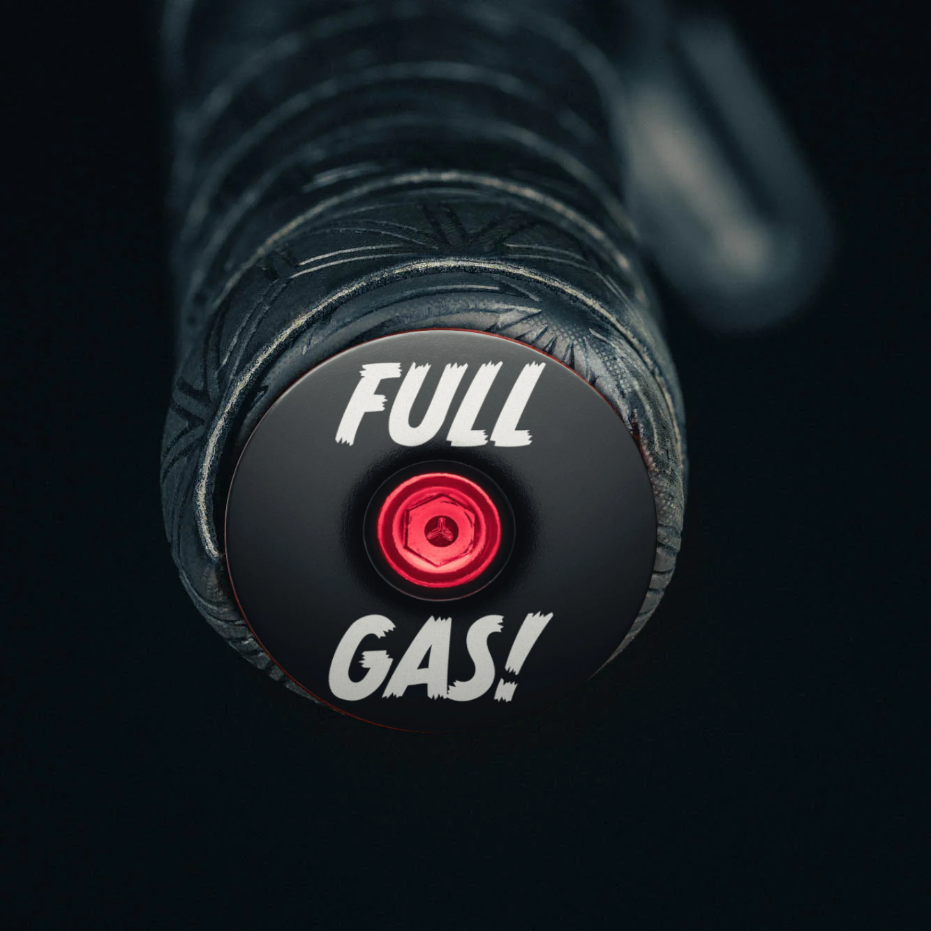 Full Gas! Custom - Black mtb bar end plugs for mountain bike handlebars