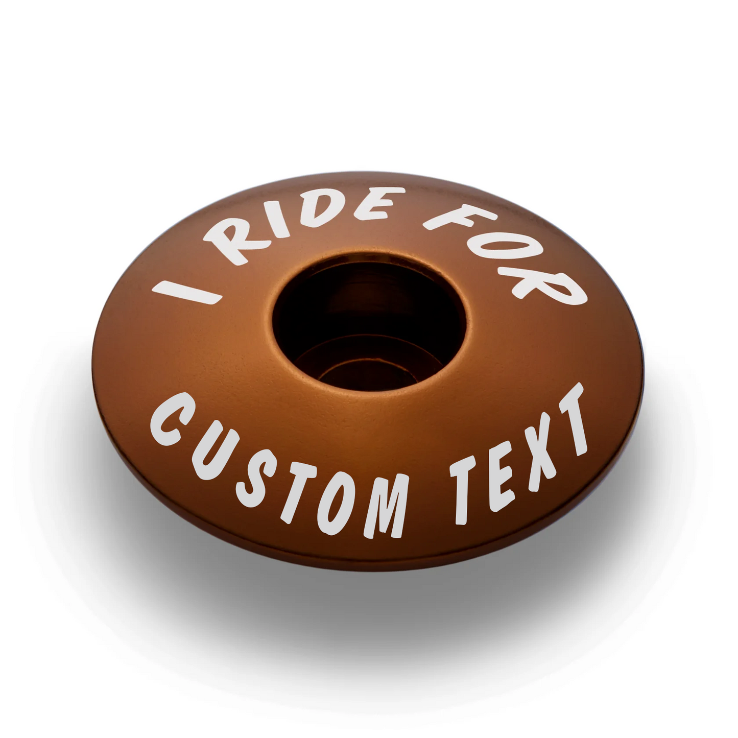 Brown headset cap tailored for bike personalization and easy installation