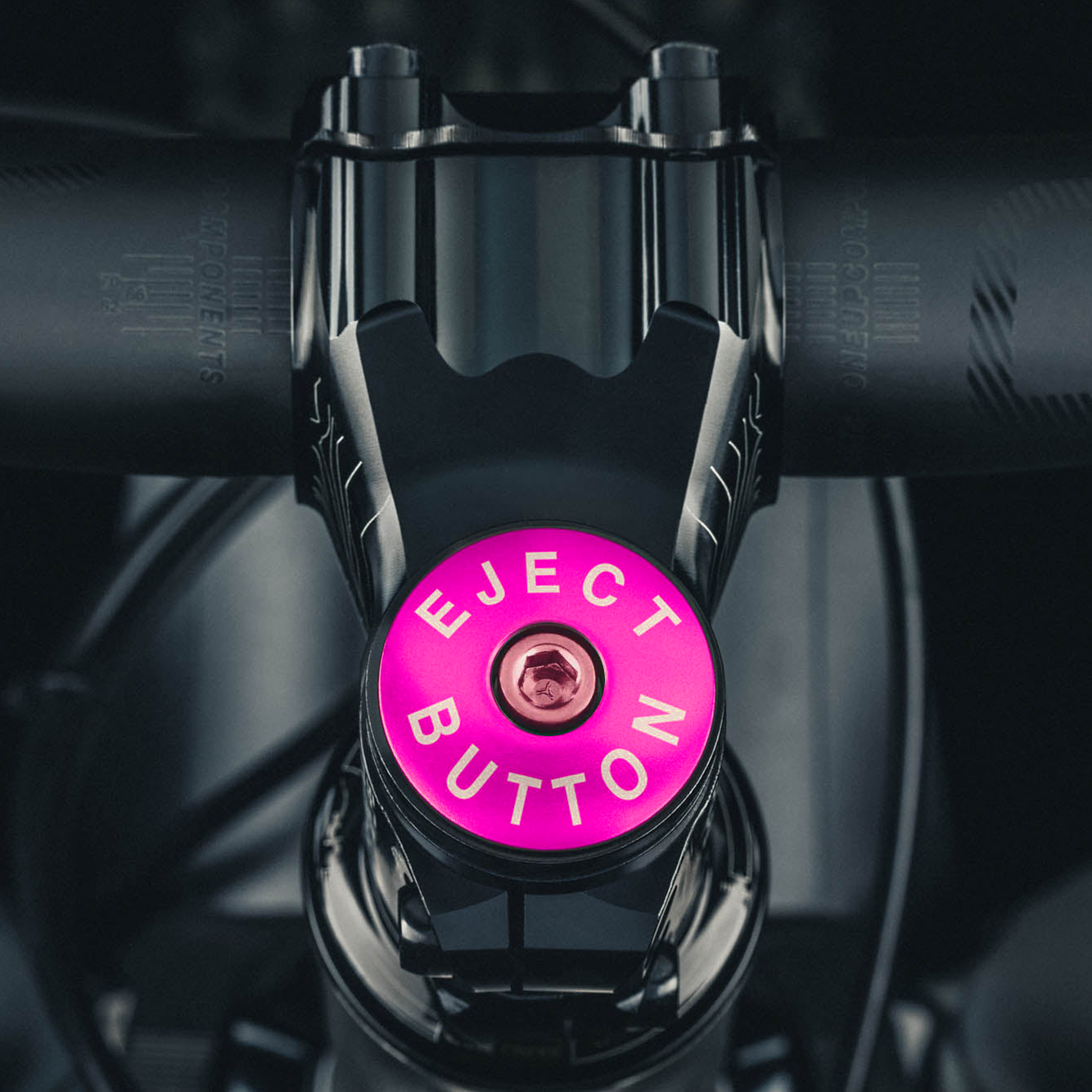 Hot pink top cap for your bike, perfect for a personal touch and securing bike headset components.