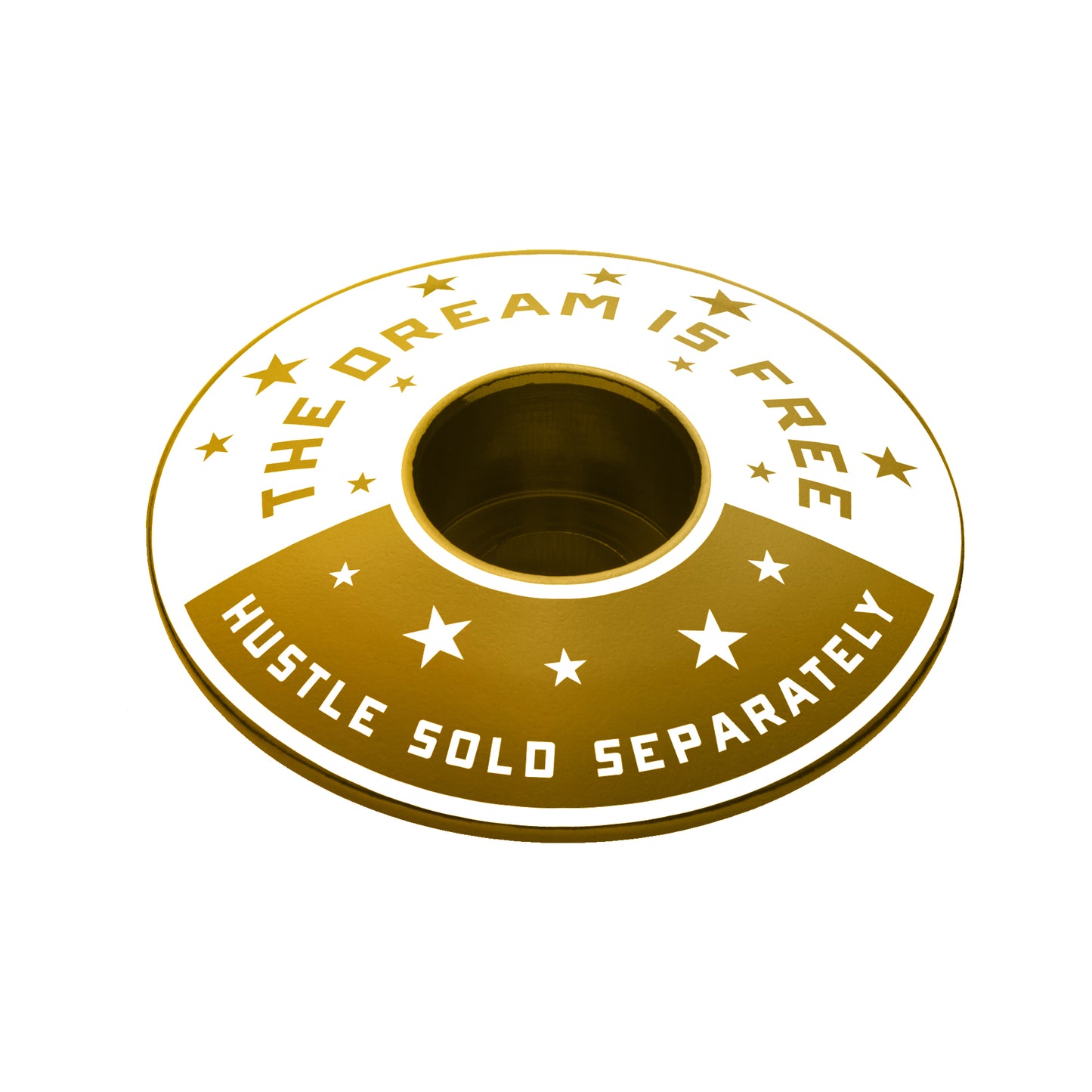 Gold Bicycle Headset Cap is lightweight and durable for customizing bike stem setups.