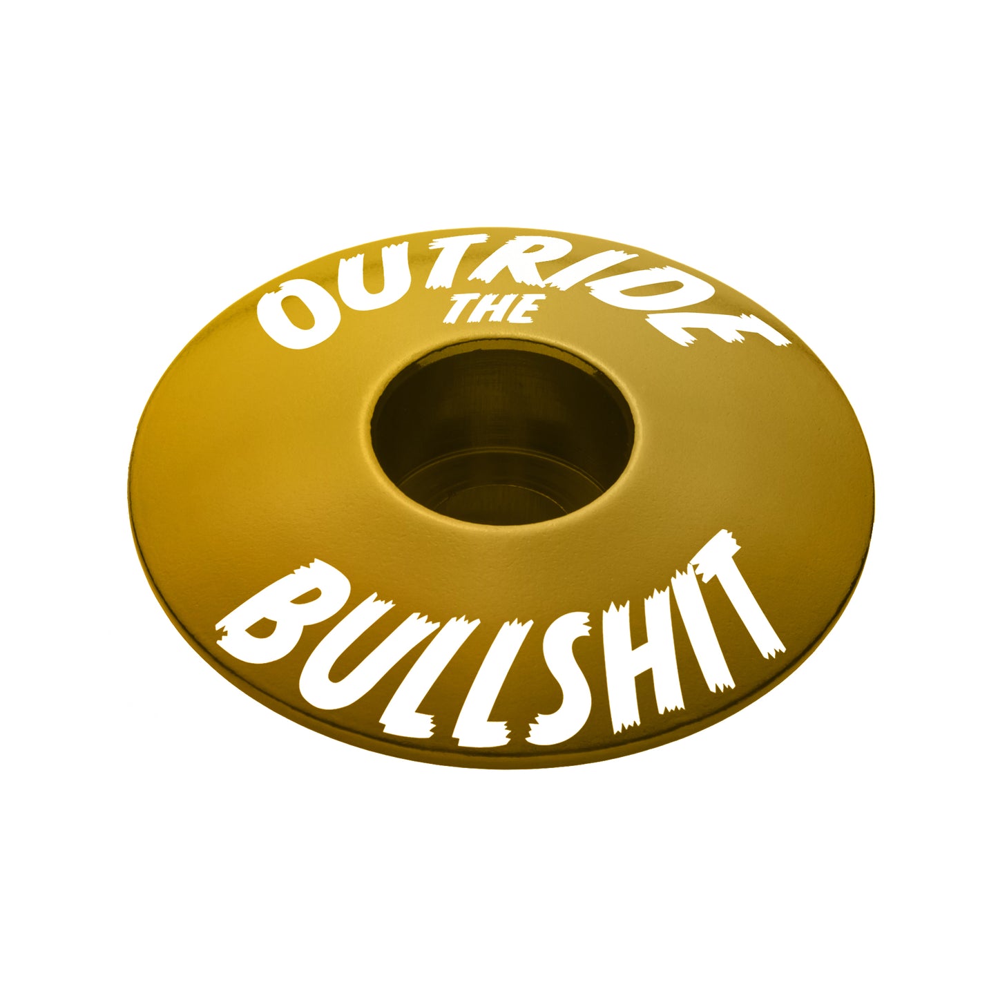 Gold bicycle stem cap for unique bike components