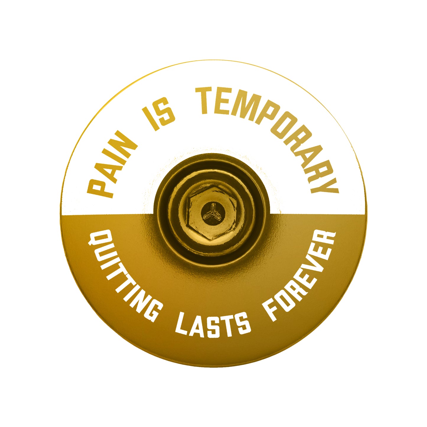 Pain is Temporary - Quitting Lasts Forever Bicycle Headset Cap - Dispatch Bike