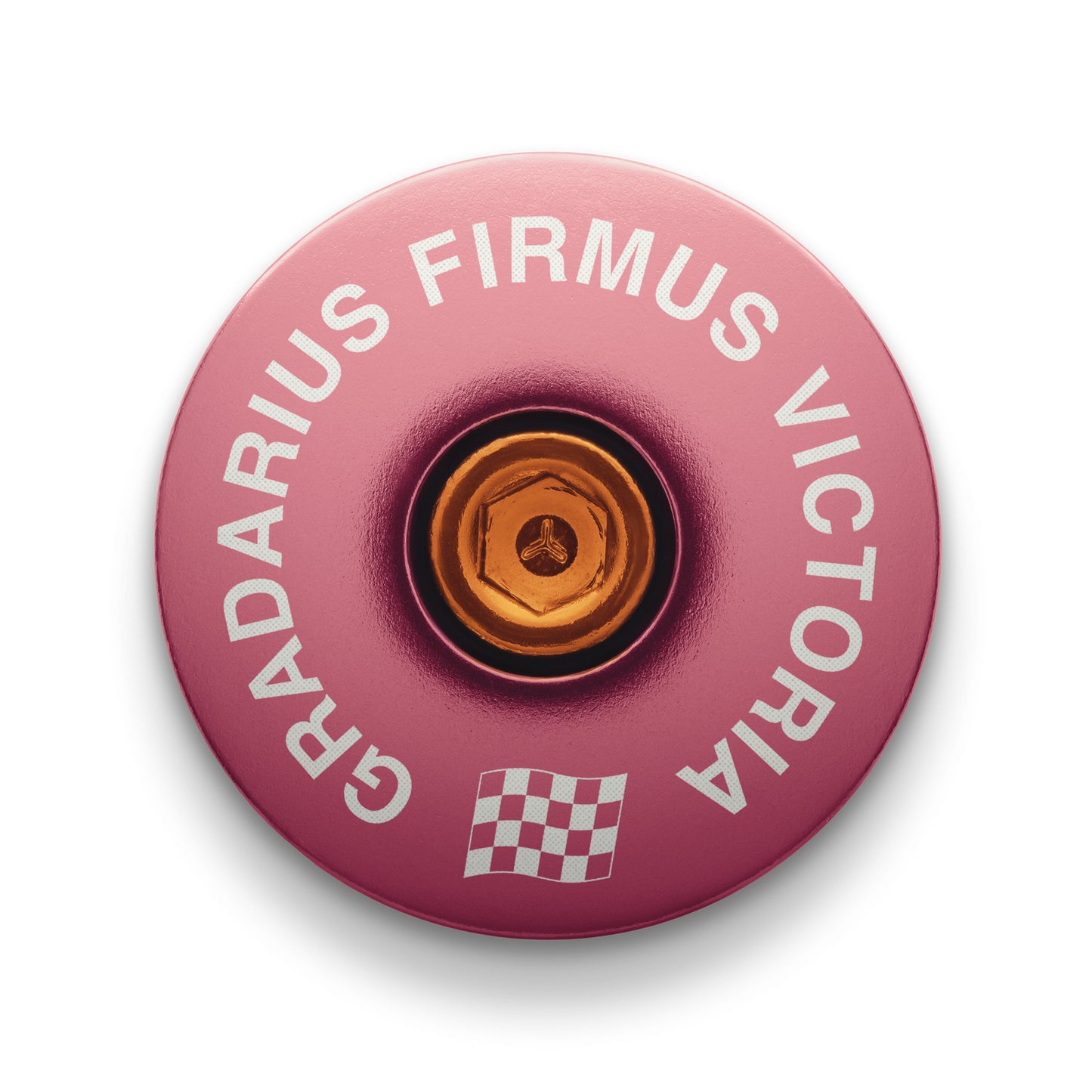 Pink stem top cap to make your bike stand out with a personalized style. Designed for bike headset caps.