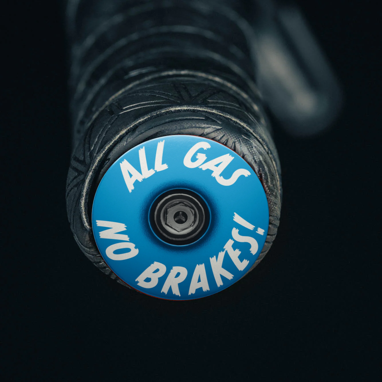 Light blue bicycle bar end plugs ideal for road and mountain bikes