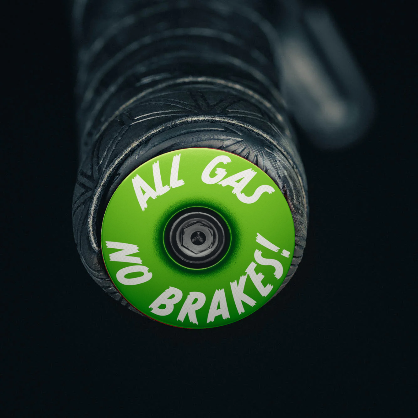Lime green bike bar end plugs designed for cycling versatility - Dispatch Bike