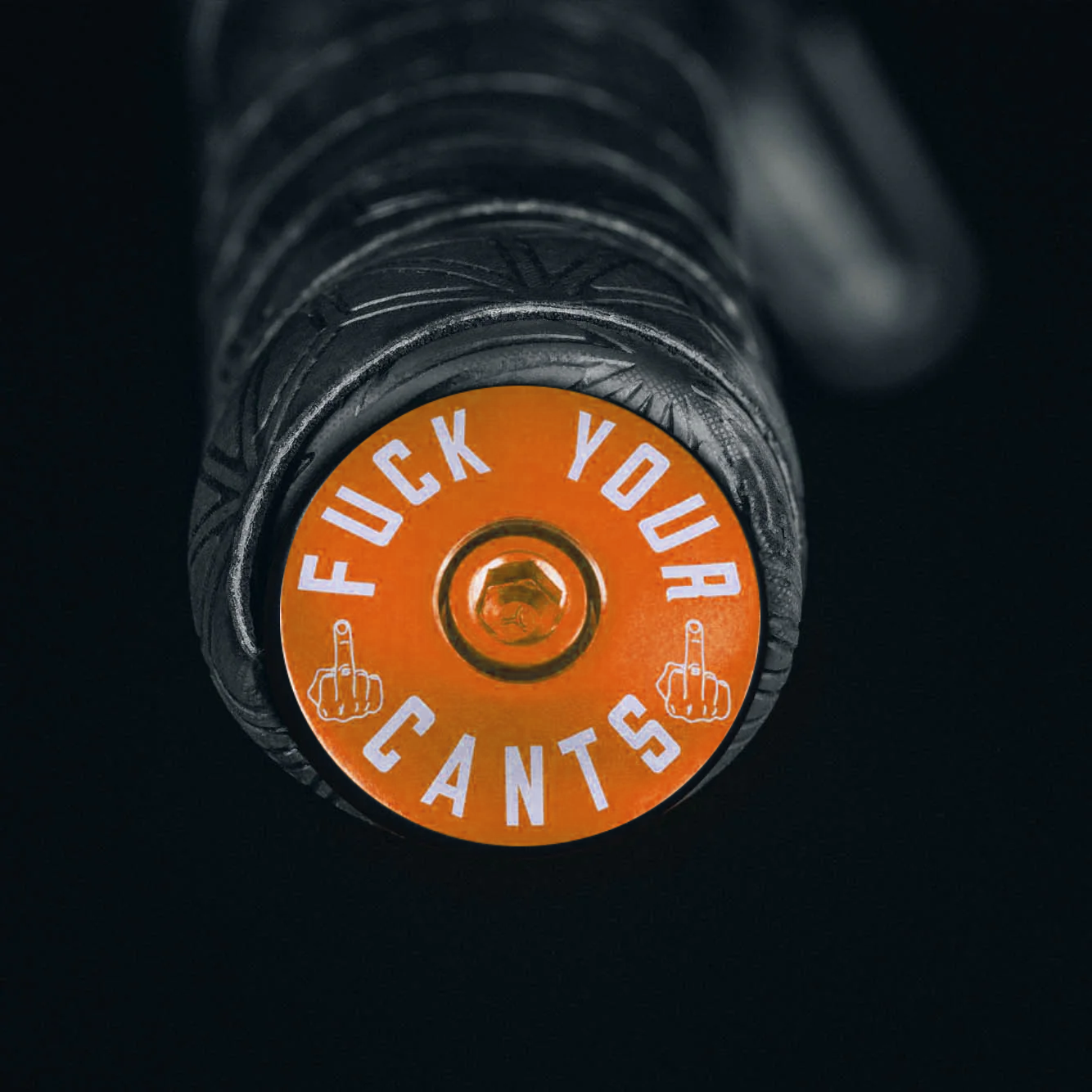 Orange road bicycle bar end plugs durable and lightweight for road and mountain bikes
