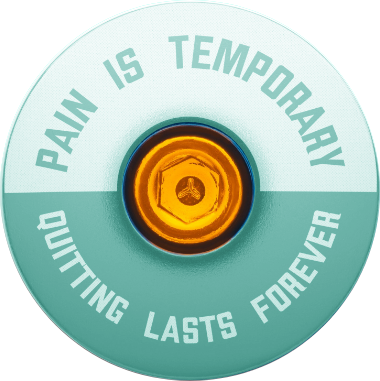 Pain is Temporary - Quitting Lasts Forever Bicycle Headset Cap