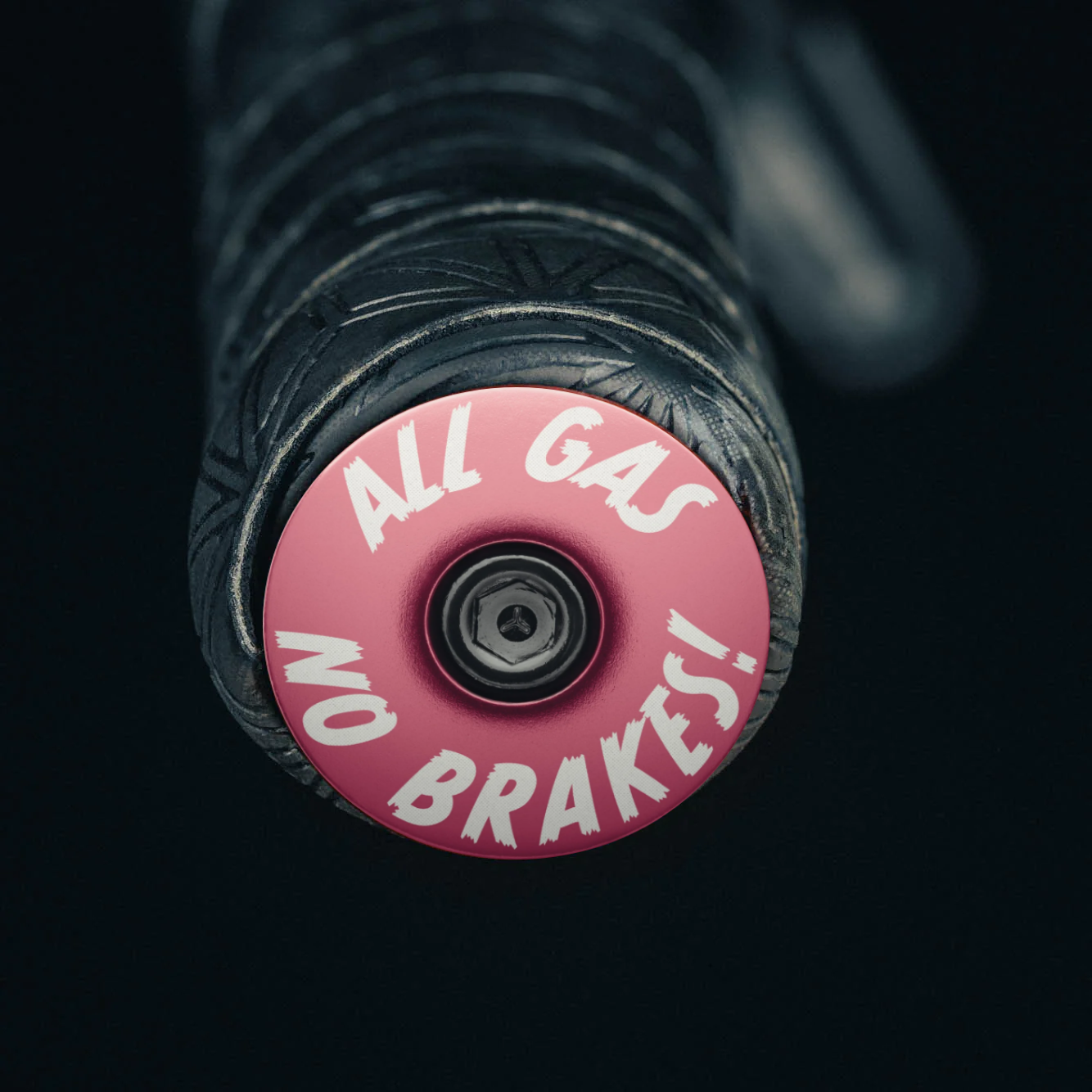 Pink bicycle bar end plugs suitable for mountain and road bikes