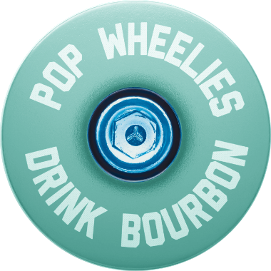 Pop Wheelies Drink Bourbon Bicycle Headset Cap