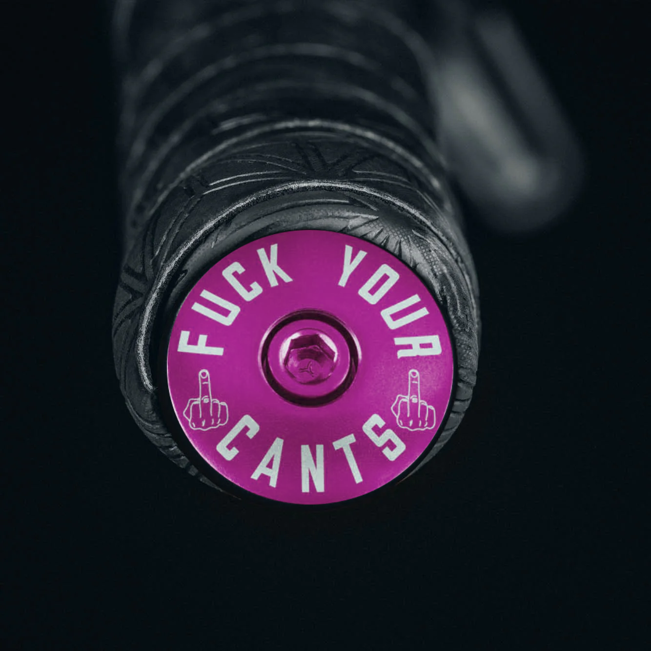 Purple bike bar end plugs for road and mountain bike accessories are durable and easy to use.