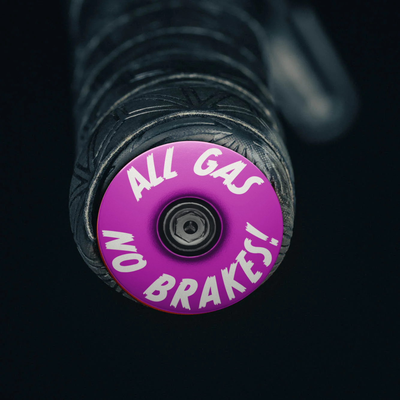 Purple mtb bar end plugs made for durability and secure fit