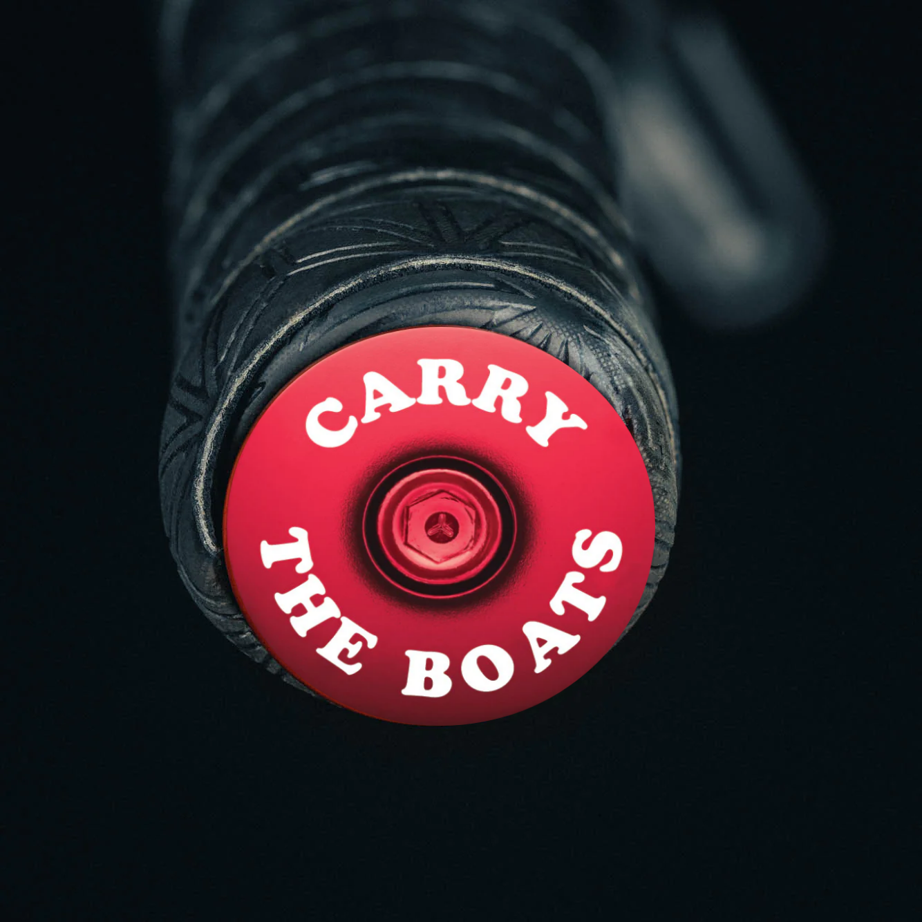 Red bicycle bar end plugs for mountain and road bike use - Dispatch Bike