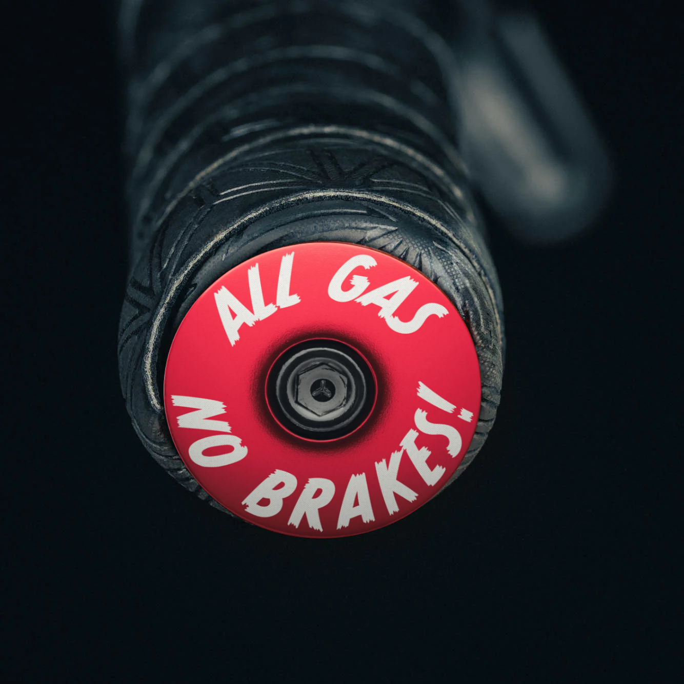 Red bike bar end plugs great for mountain bike handlebar upgrades