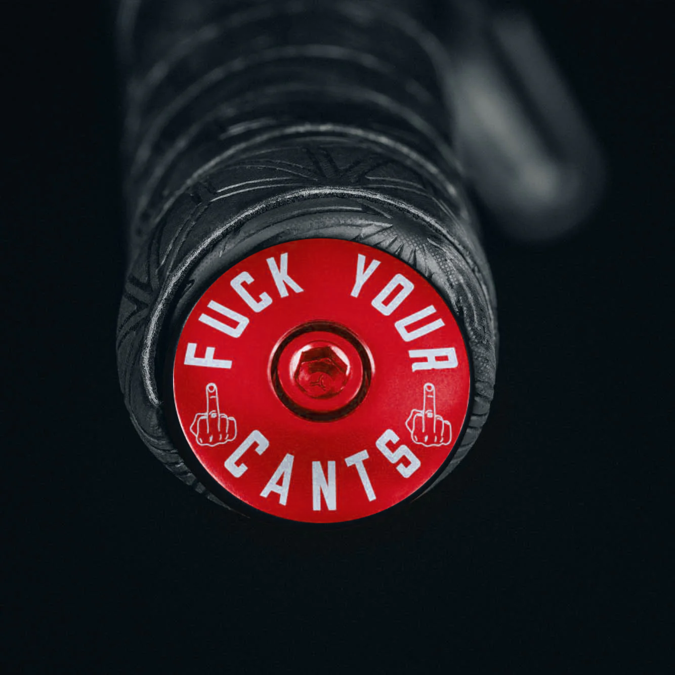 Red mtb bar end plugs durable and stylish for road or mountain bikes