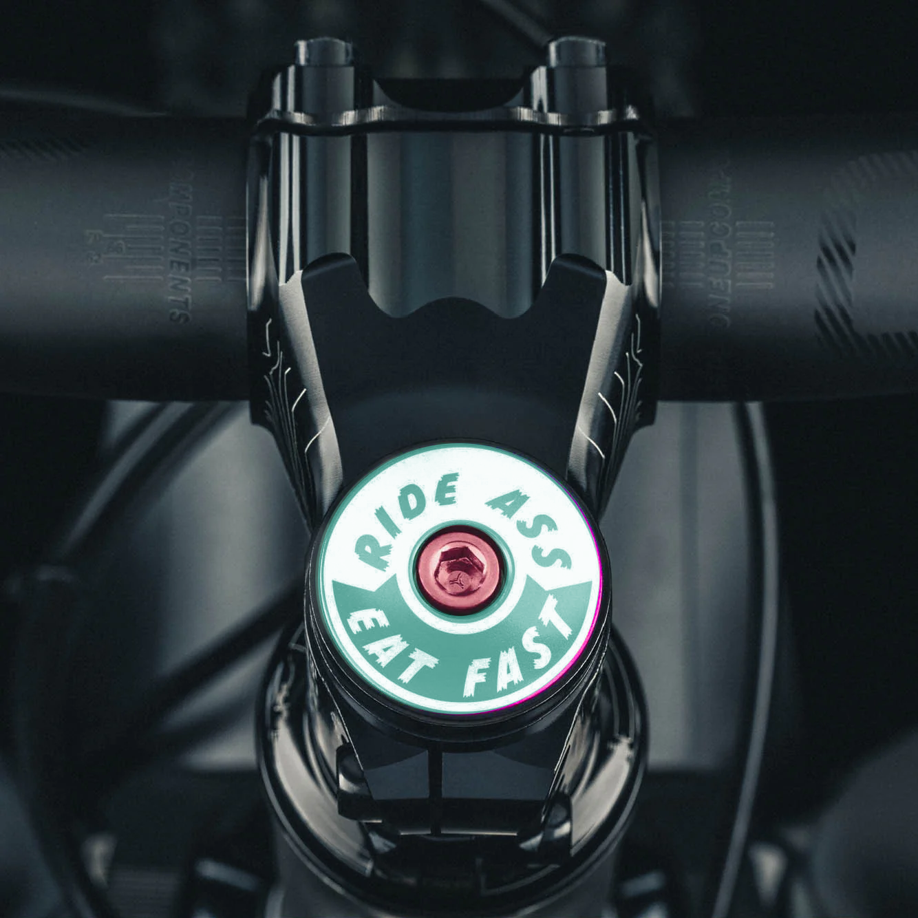 Ride Ass Eat Fast Bicycle Headset Cap