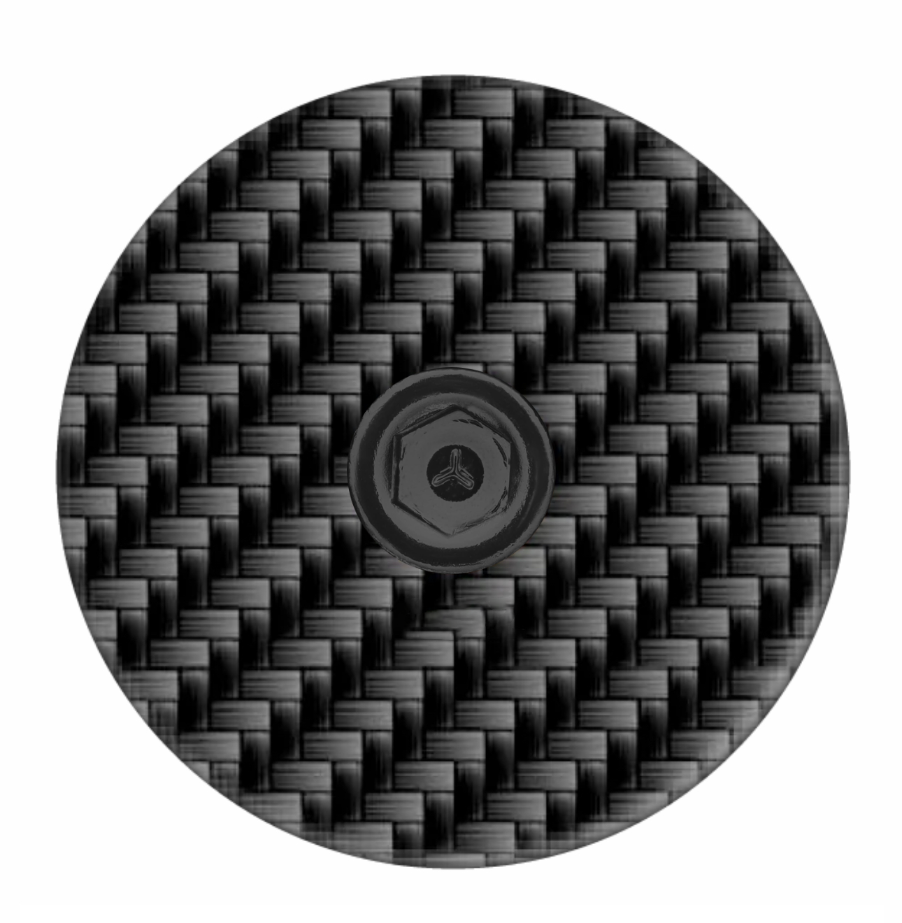 Sleek black bicycle headset cap designed for custom bike builds.