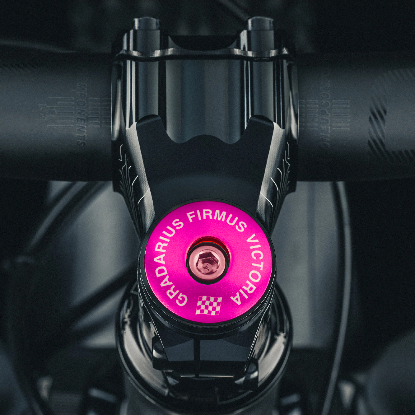 Hot pink bike top cap for a bold personalized look on your bike. A great accessory for cycling top caps.