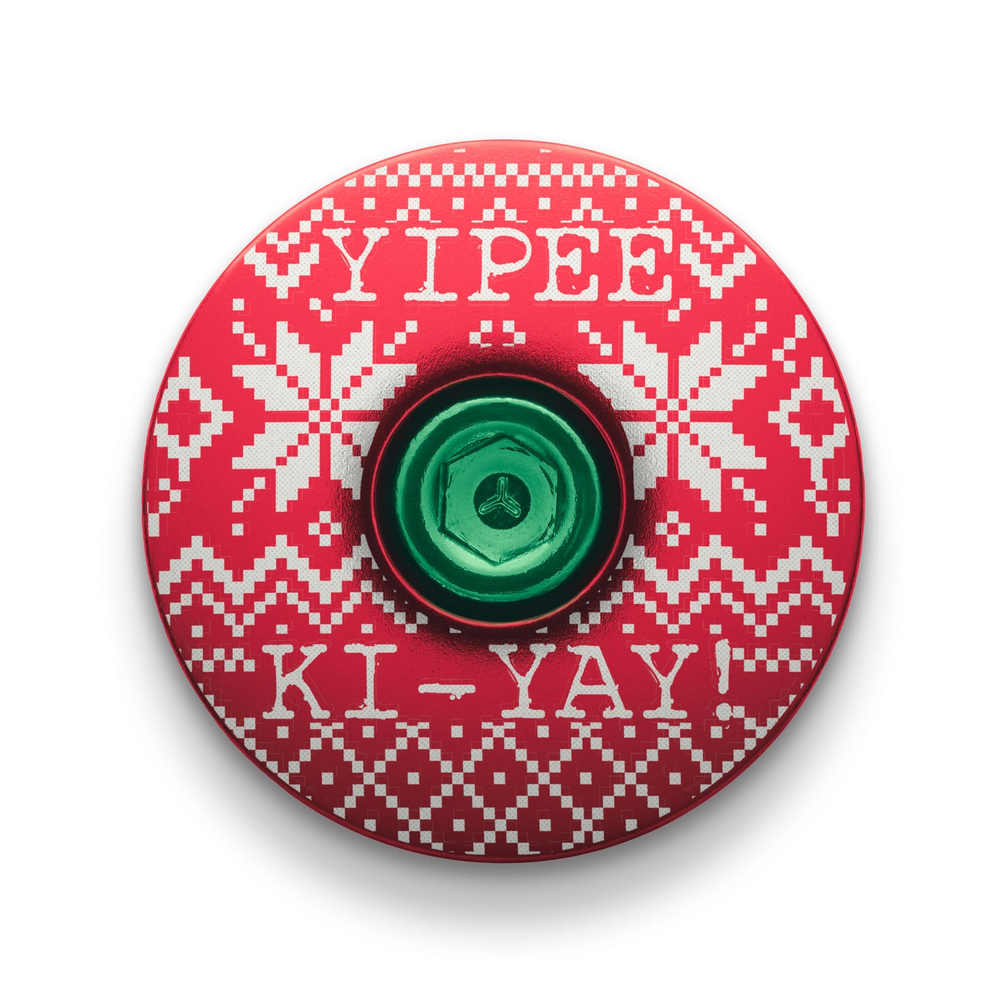 Red mountain bike stem cap for enhancing your cycling setup.