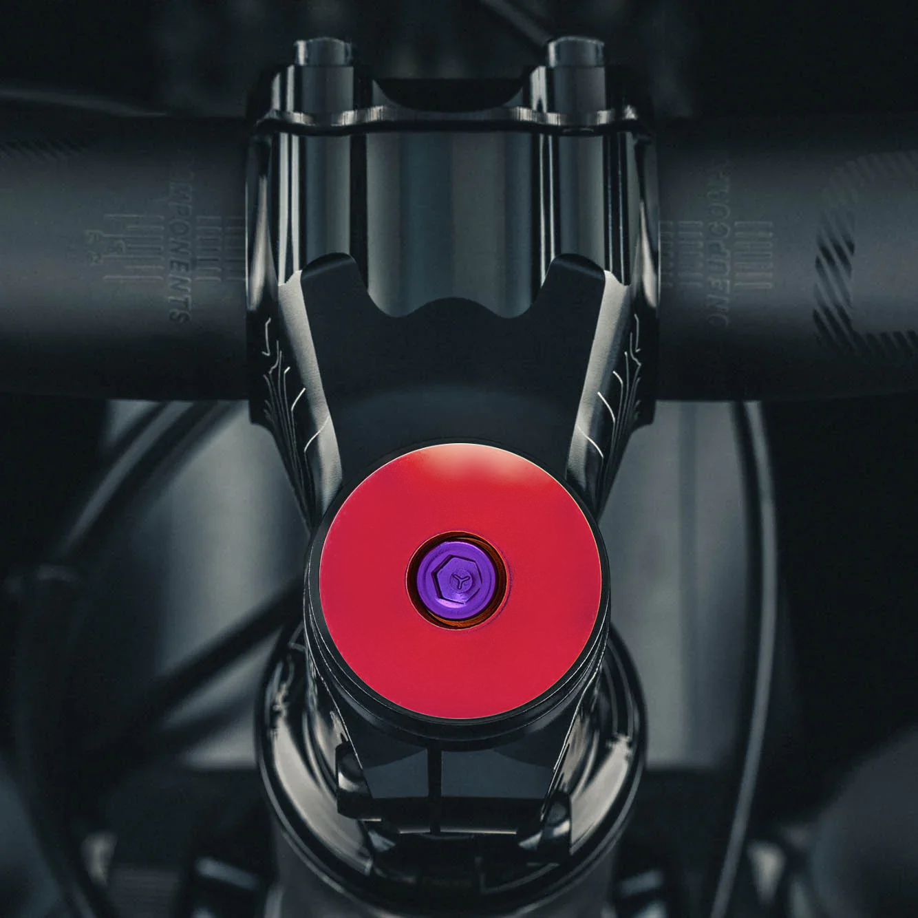 CLEAN CAPS Bicycle headset cap - Vibrant red bike stem cap ideal for personalizing mountain or road bikes.