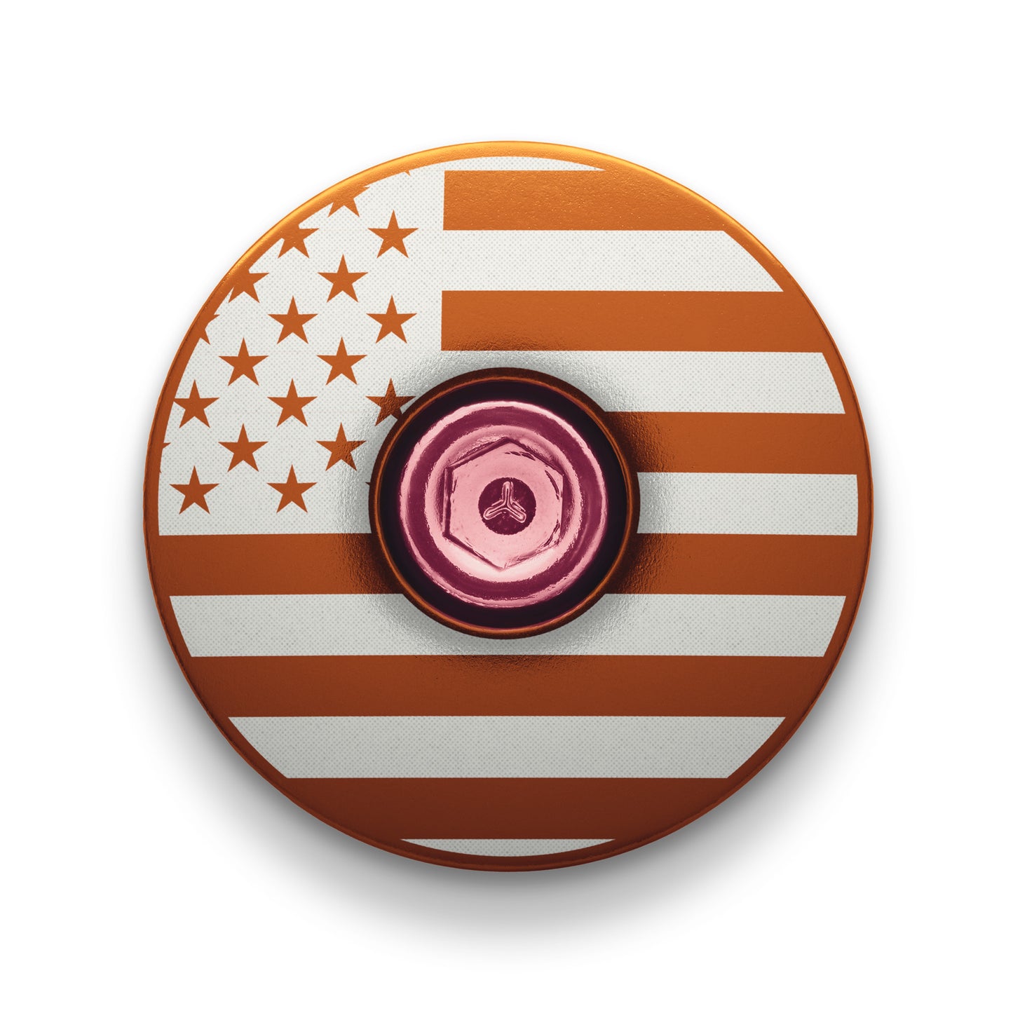 Elegant brown bike stem cap crafted from lightweight anodized aluminum