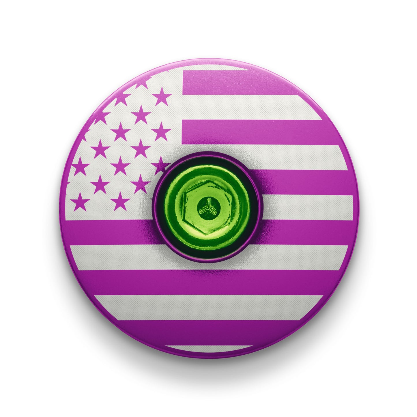 Purple bike headset cap featuring stylish design for cycling enthusiasts