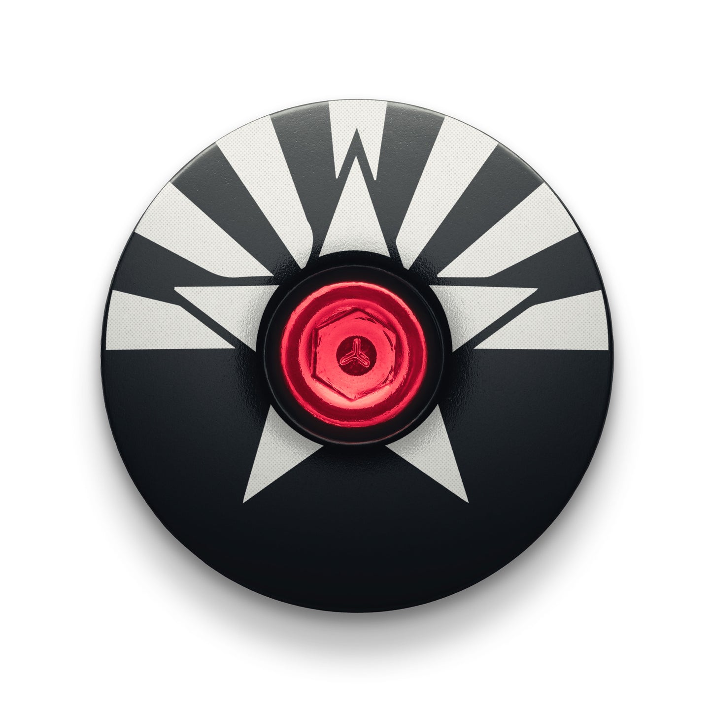 Sleek black bicycle headset cap featuring the Arizona flag design for custom bike setups.