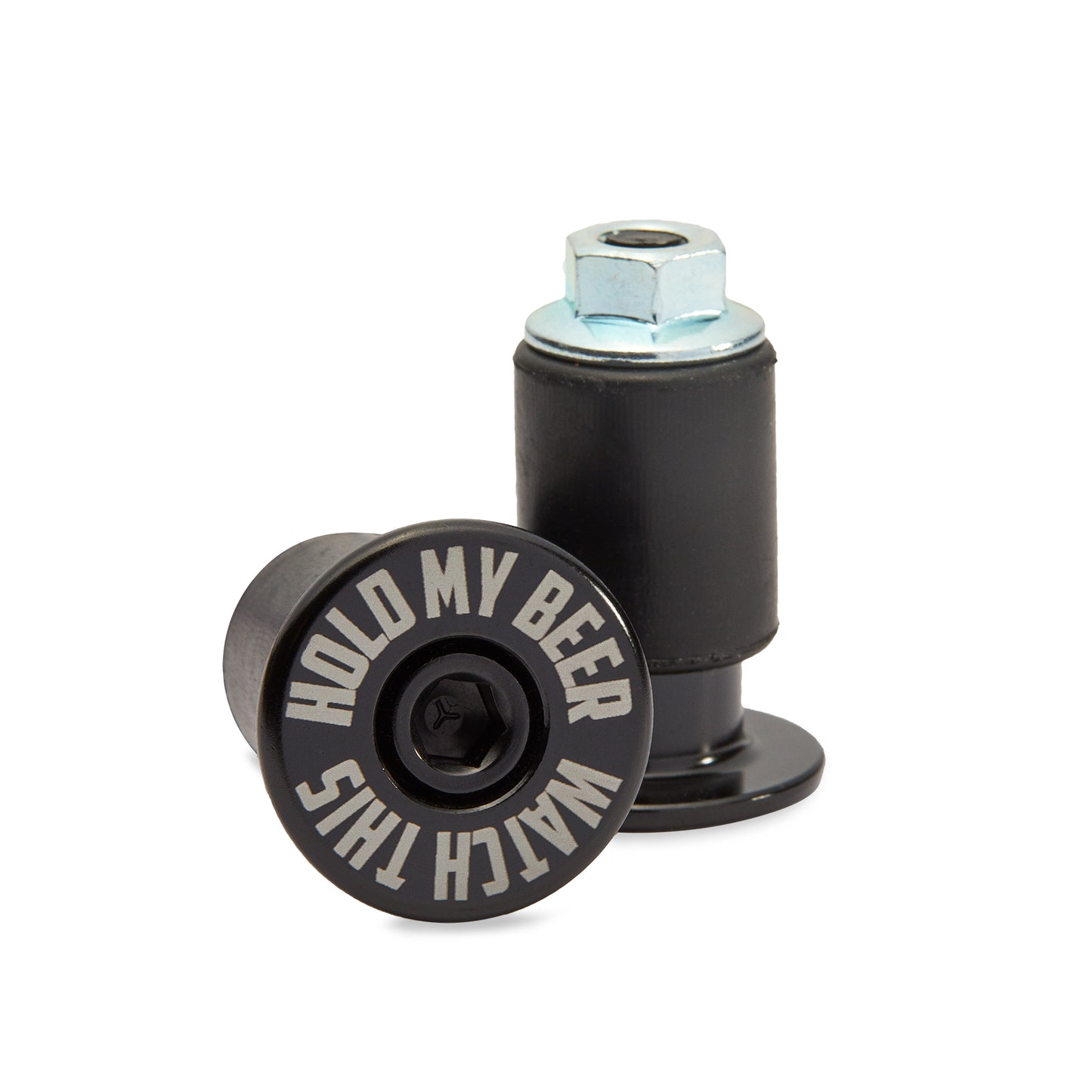 Hold My Beer Watch This Bar End Plugs - Bar Cap Hold Beer Double