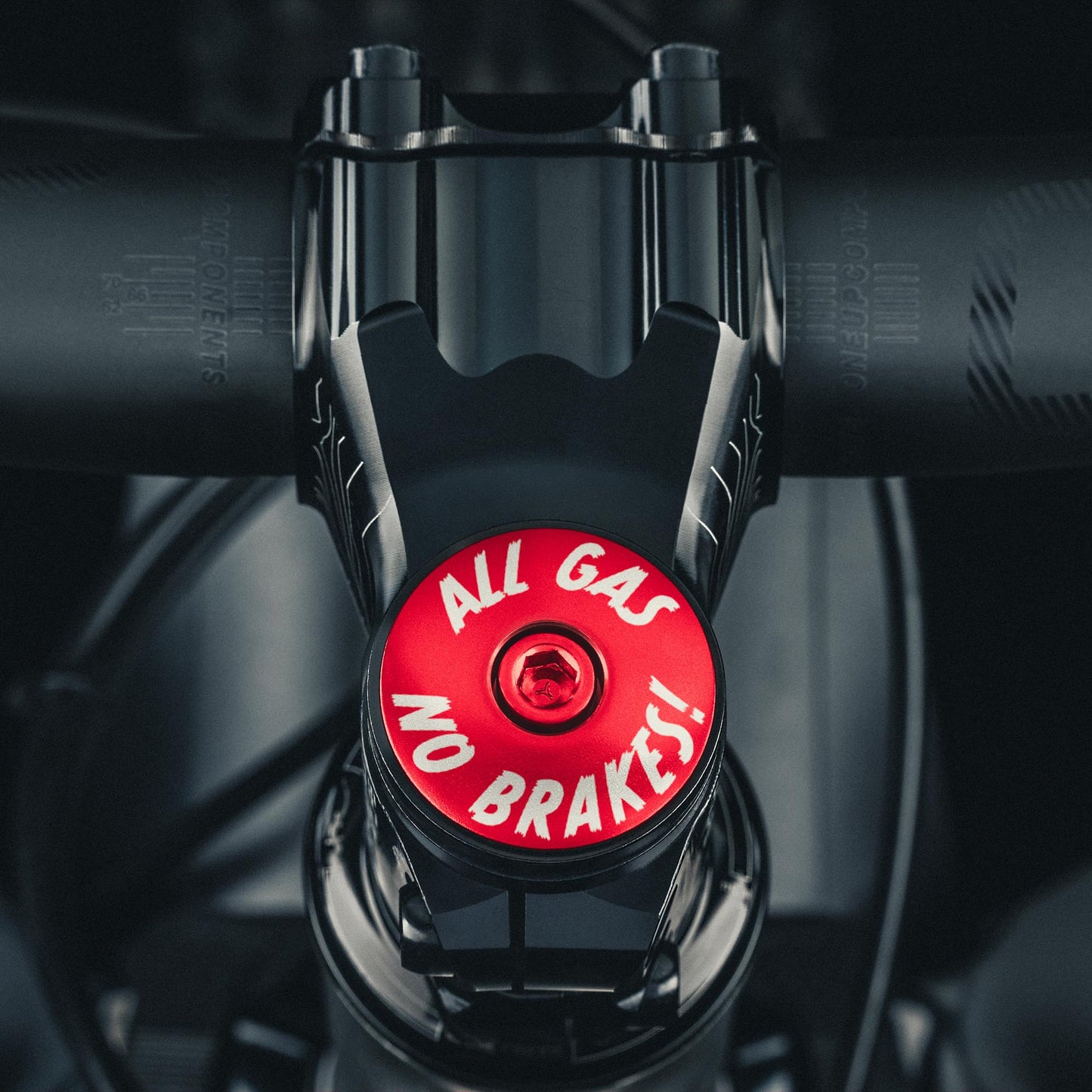 All Gas No Brakes Custom Bicycle Headset Cap - Dispatch Bike