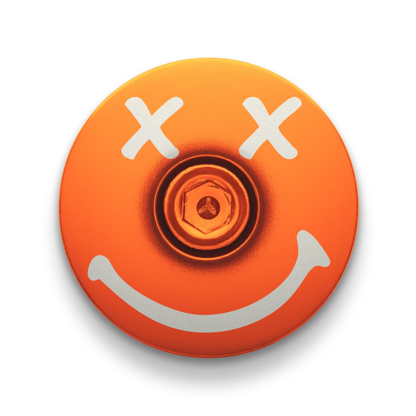 Orange headset top cap for BMX and road bikes