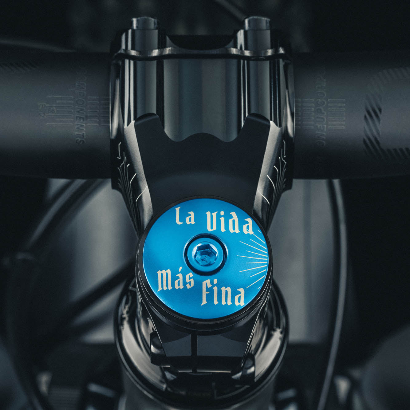 La Vida Más Fina Bicycle Headset Cap - custom stem cap for cycling top cap upgrades.