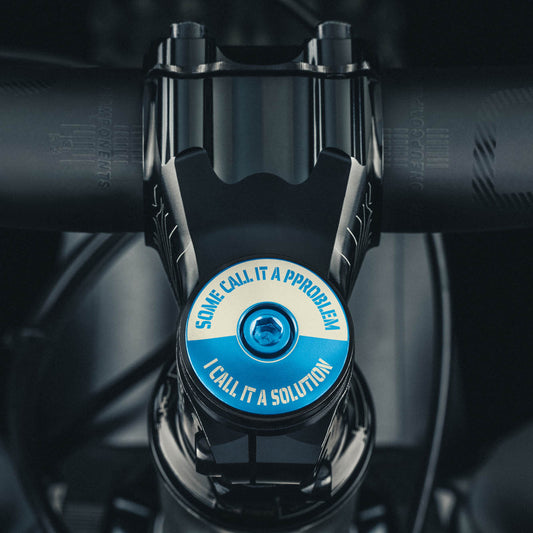Some Call It A Problem I Call It A Solution Bicycle Headset Cap designed to personalize your bike stem with a custom top cap.