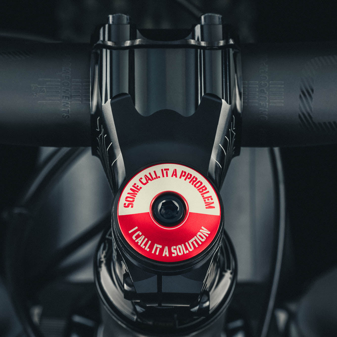 Some Call It A Problem I Call It A Solution Bicycle Headset Cap offering a bold look for your bike components and stem cap.