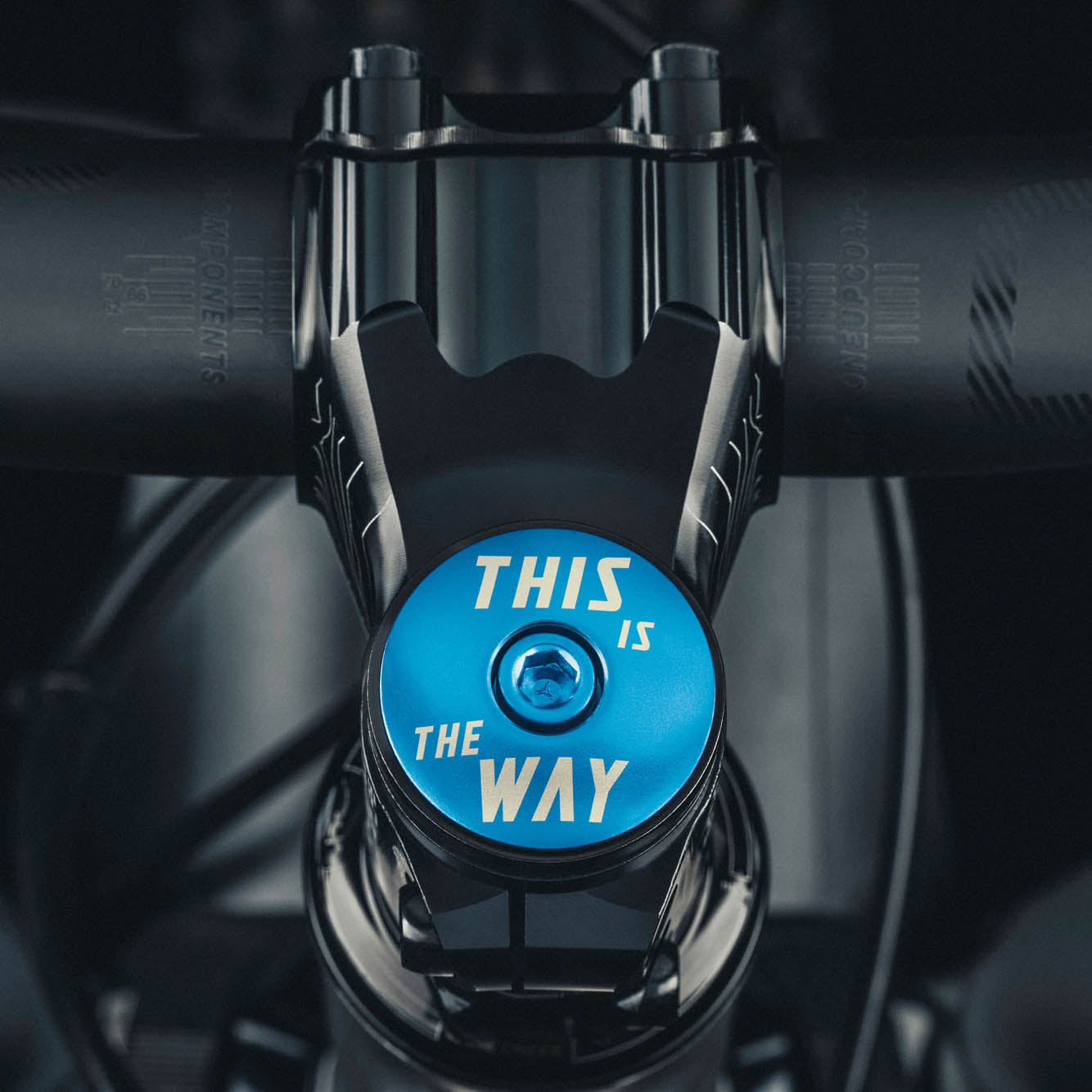 This Is The Way Bicycle Headset Cap lightweight and strong and fits 1 1/8" steerer tubes.