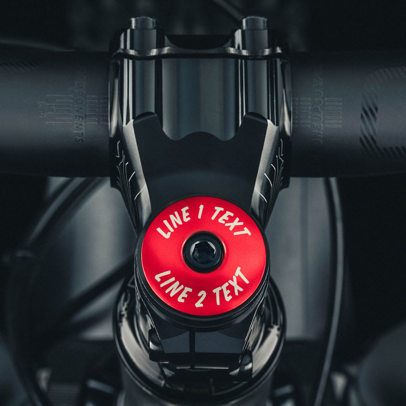 Custom bike headset cap fits most bicycles ideal for personalizing cycling top caps.