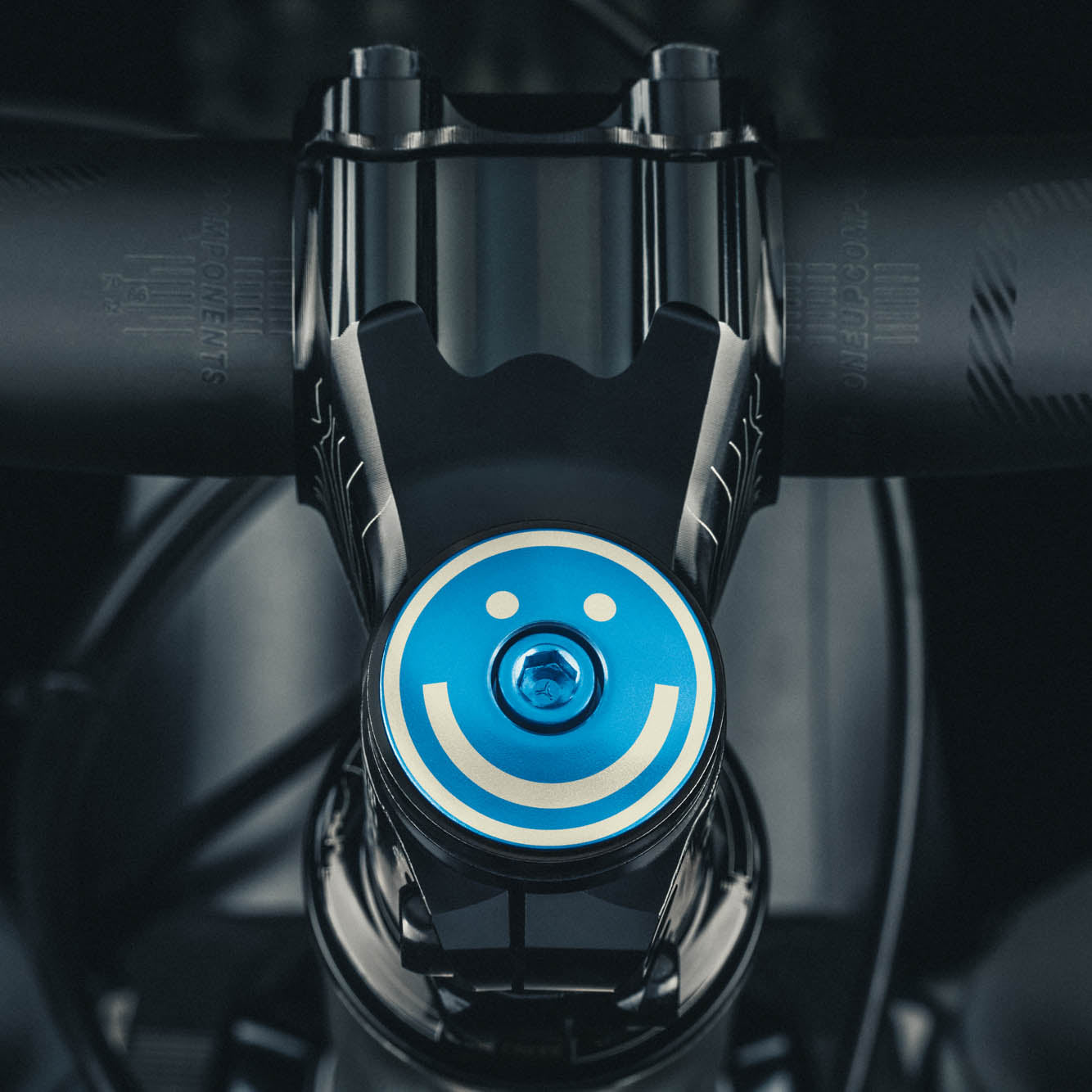 More Miles. All Smiles Bicycle Headset Cap - bike headset cap to personalize your ride.