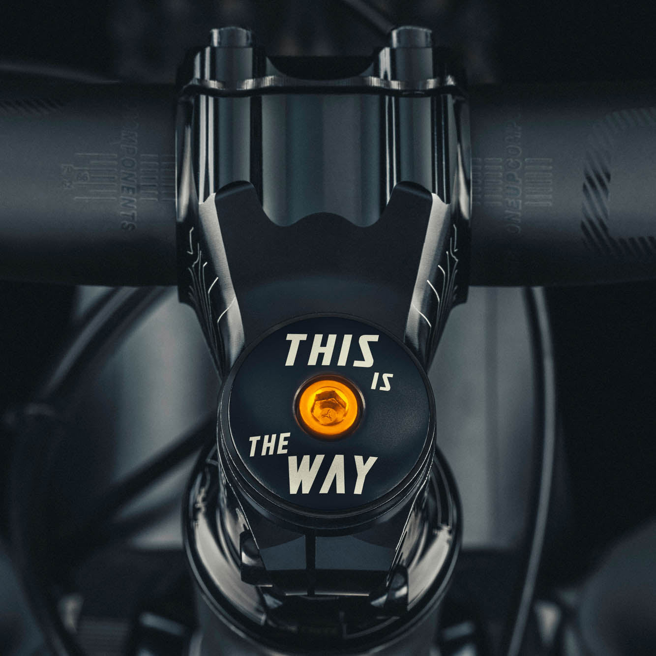 This Is The Way Bicycle Headset Cap is designed for 1 1/8" steerer tubes and crafted from lightweight aluminum.