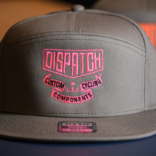 Embroidered Custom 7 Panel Hat with Dispatch Badge Logo