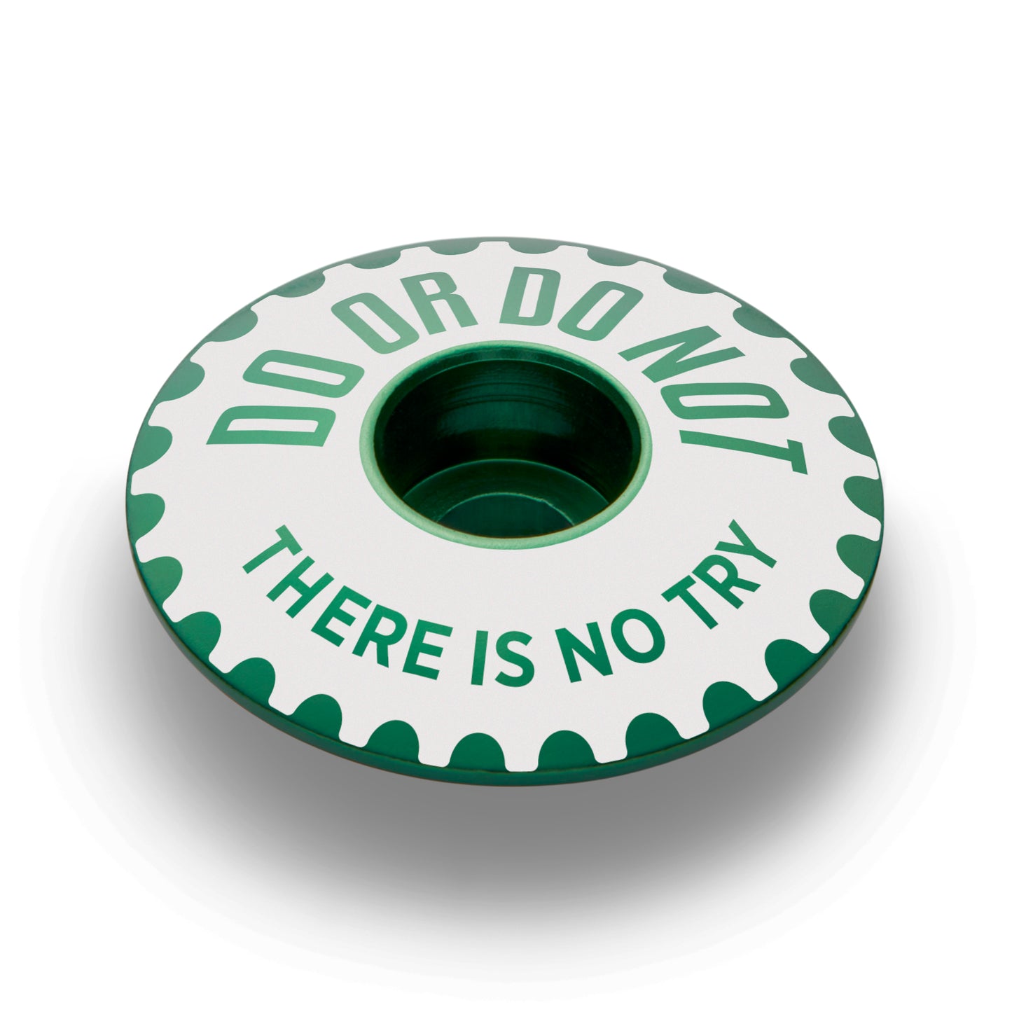 Dark green headset cap ideal for mountain bike riders.