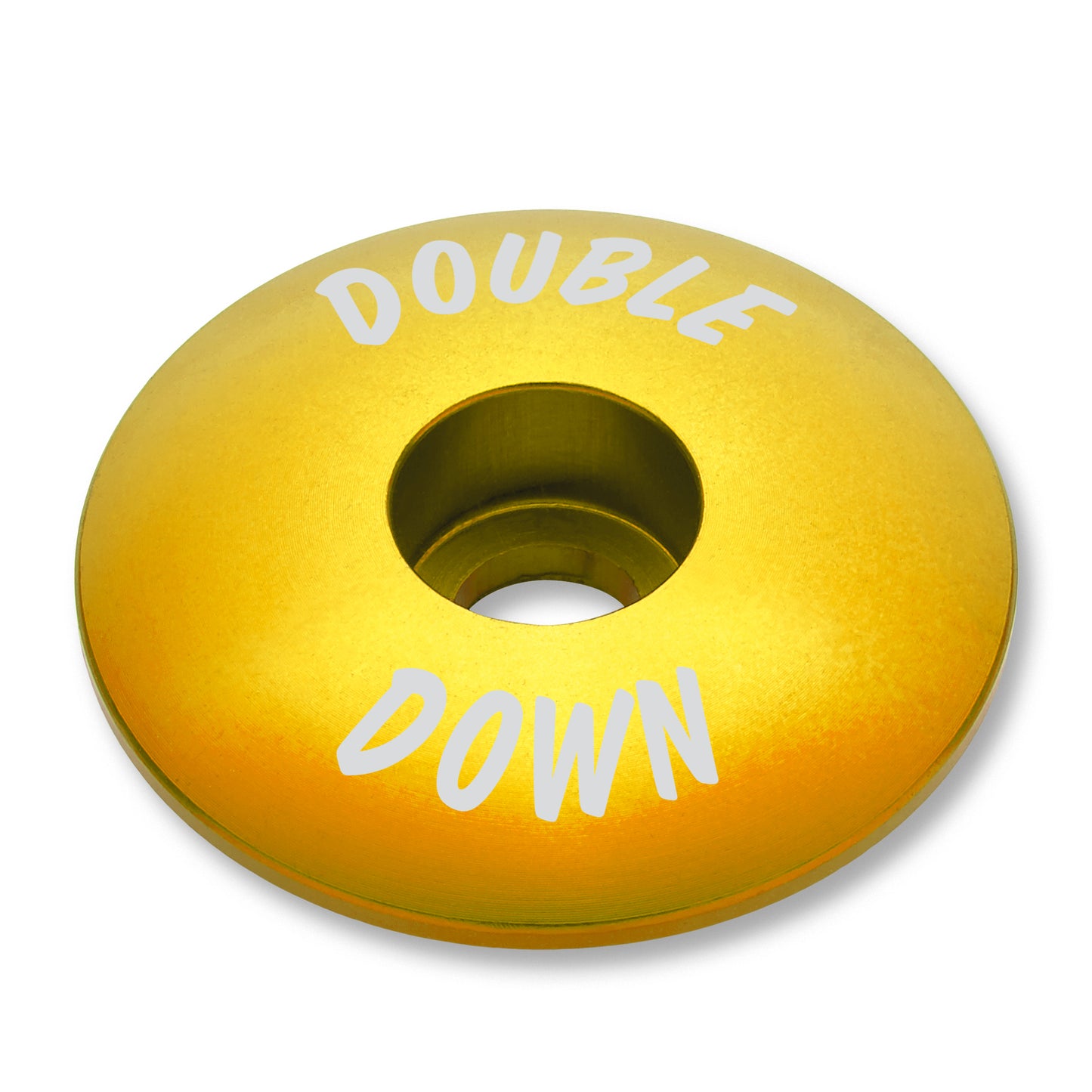 Gold topcap for a premium look and feel on your custom bicycle accessories.