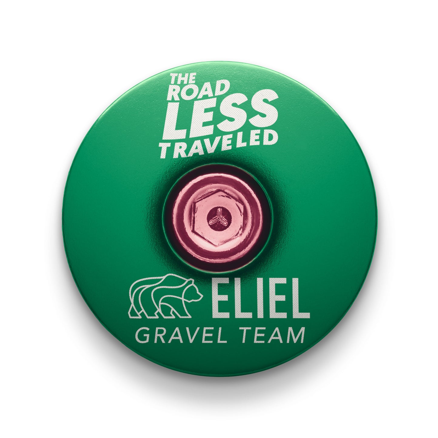 The dark green top cap for a rugged and unique look for your mountain bike or gravel bike.