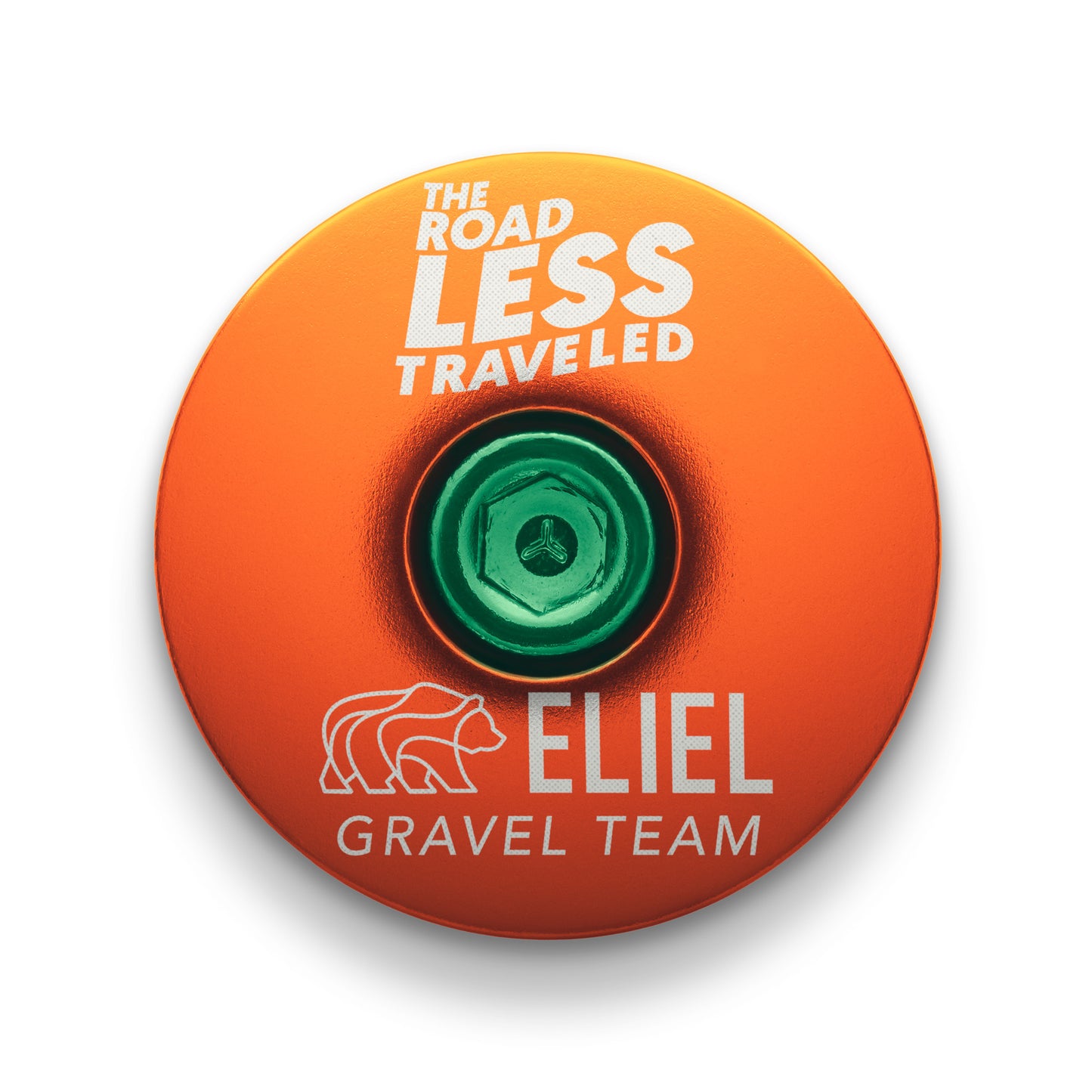 Orange bike headset top cover that brings a bright and functional addition to your bike.