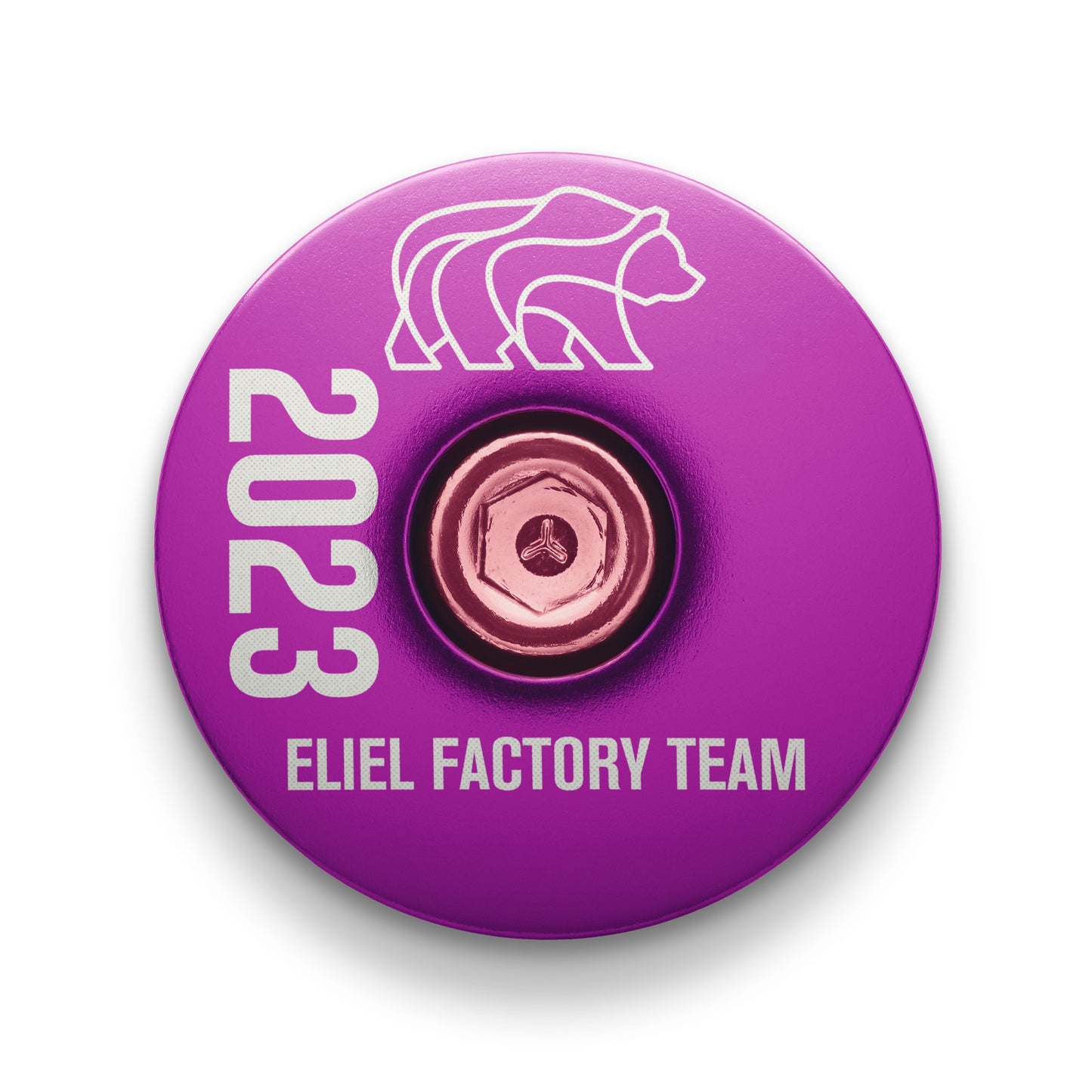 Purple top cap designed for 2023 Eliel Cycling EFT bike to match your unique style.