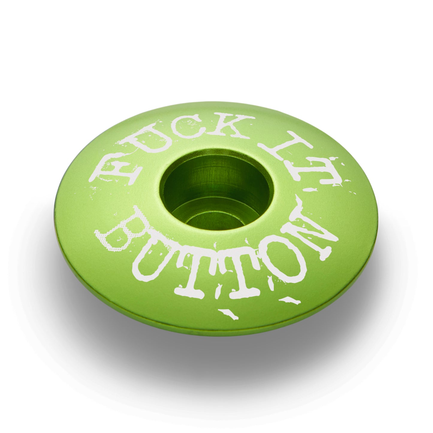 Lime green bike stem cap for custom bicycle accessories