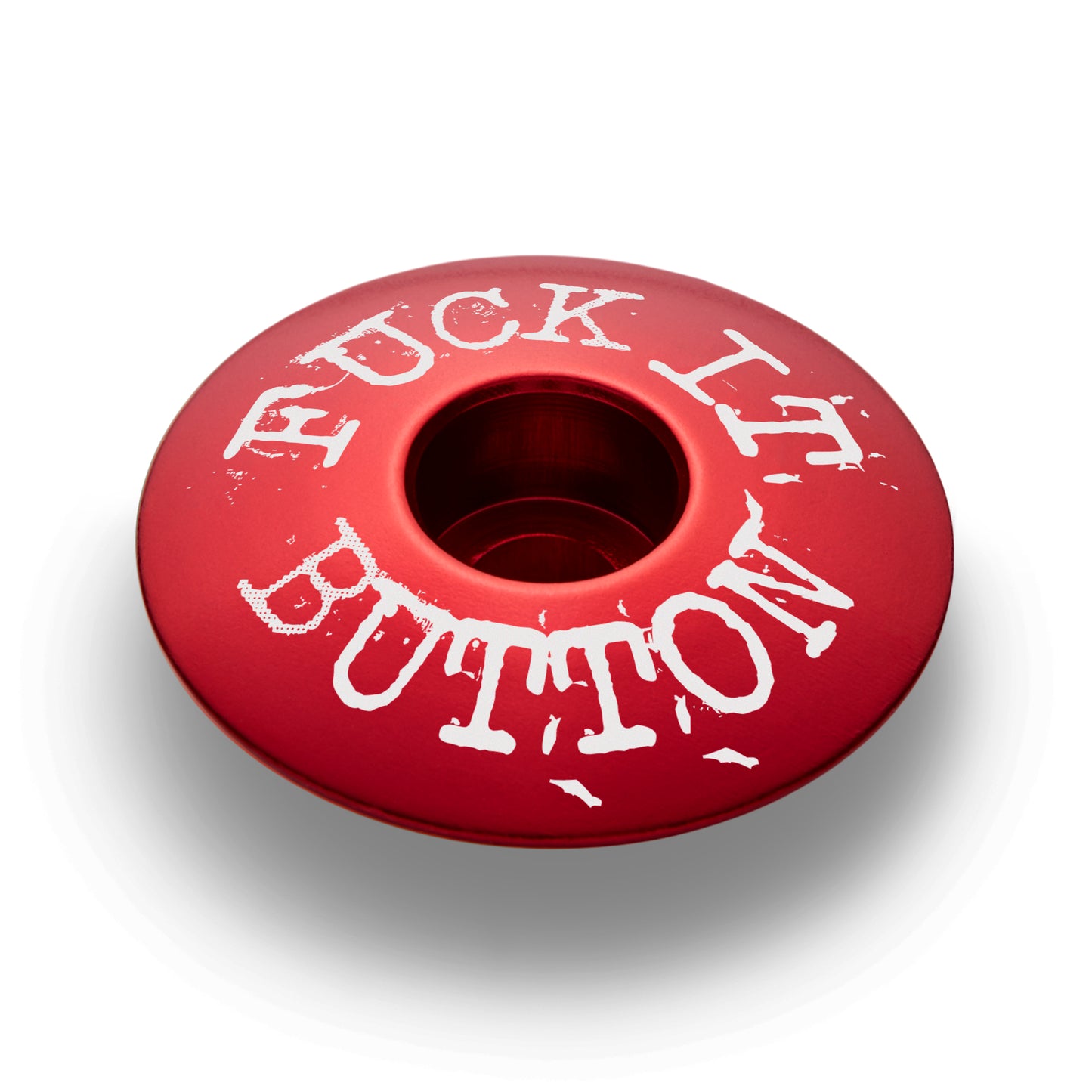 Red bicycle headset cap for stylish and functional cycling gear