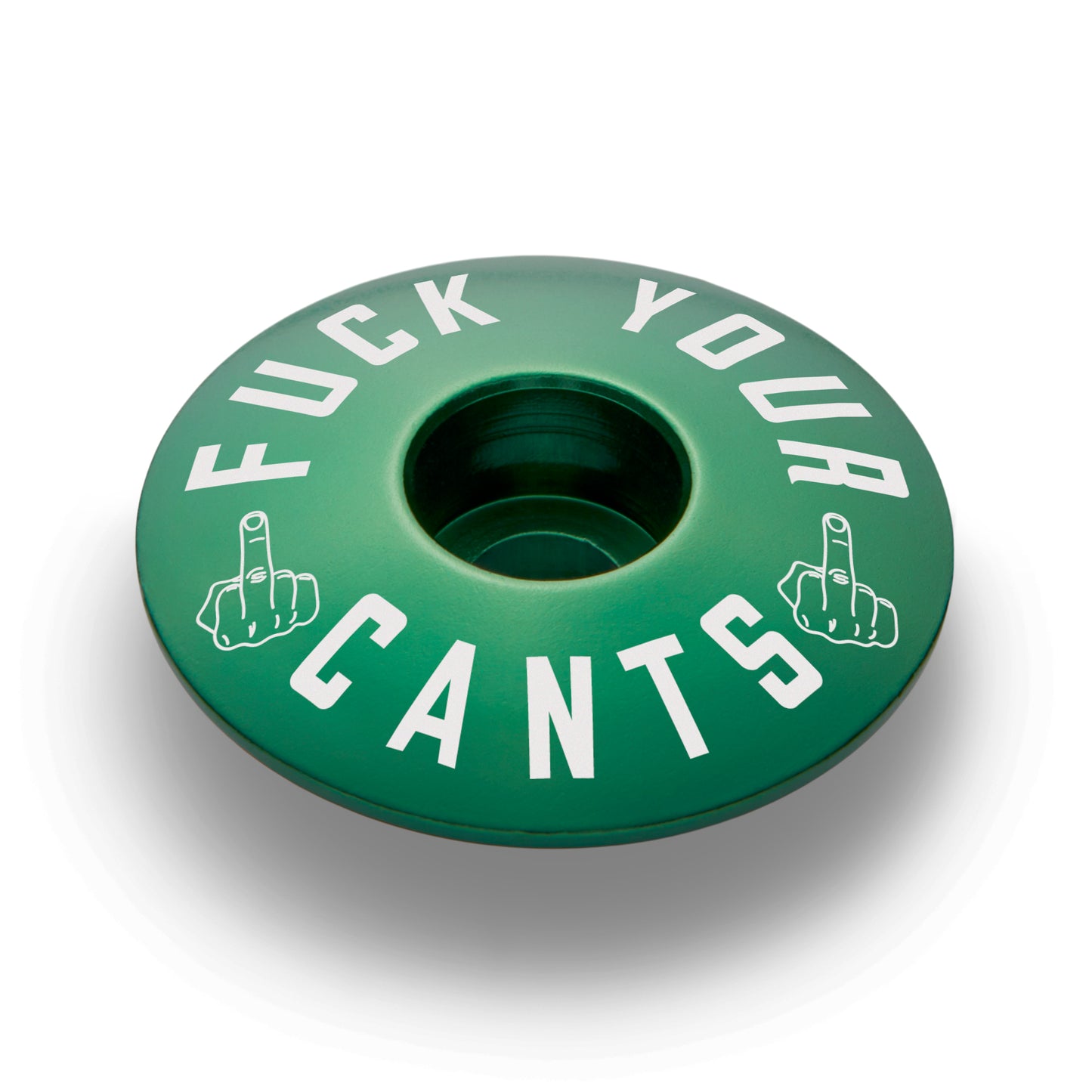 Dark green bike top cap for personalized accessories and cycling components