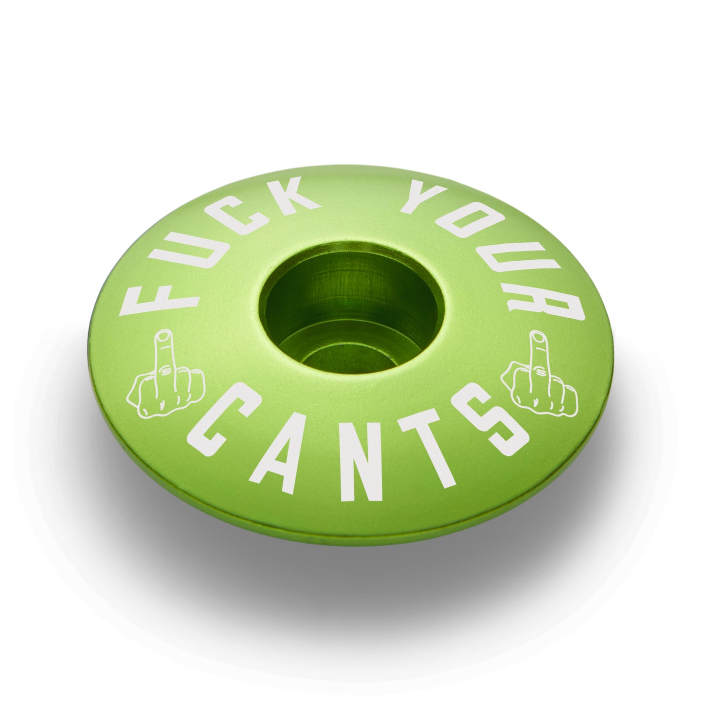 Lime green bicycle headset top cover ideal for 1 1/8" steerer tubes